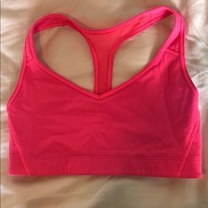 Pink v neck sports bra from Victoria Secret